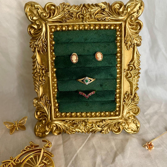 14K Solid Yellow Gold Cameo Earrings