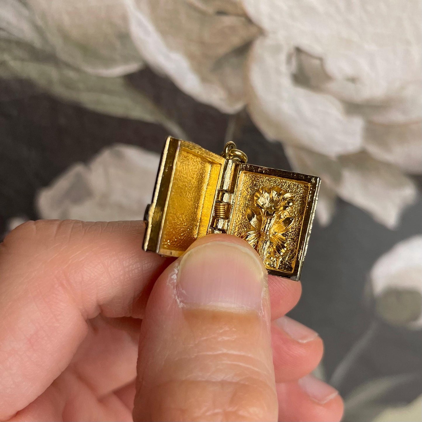 Gold Toned MONET "Happy Anniversary" Book Charm