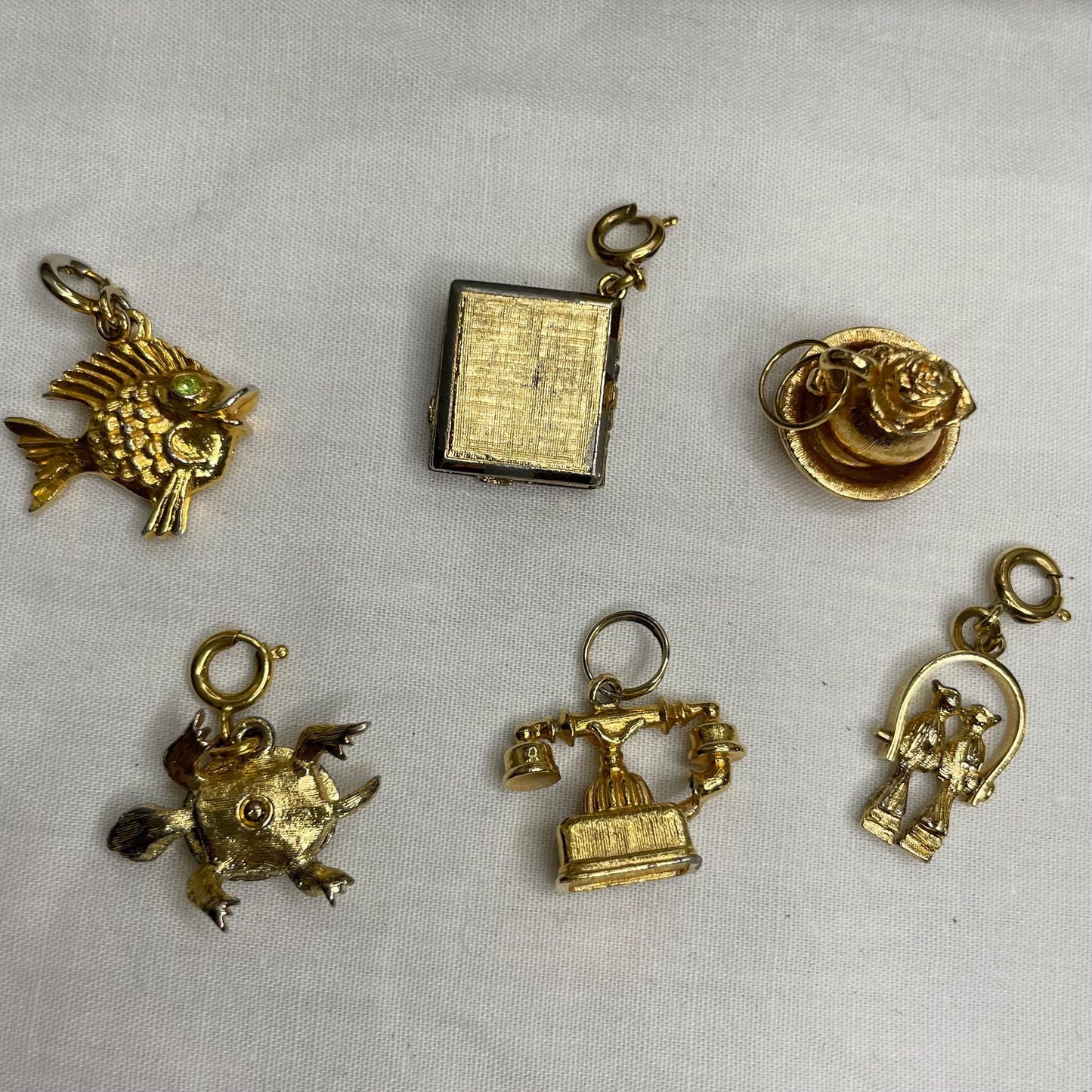 Gold Toned MONET "Happy Anniversary" Book Charm
