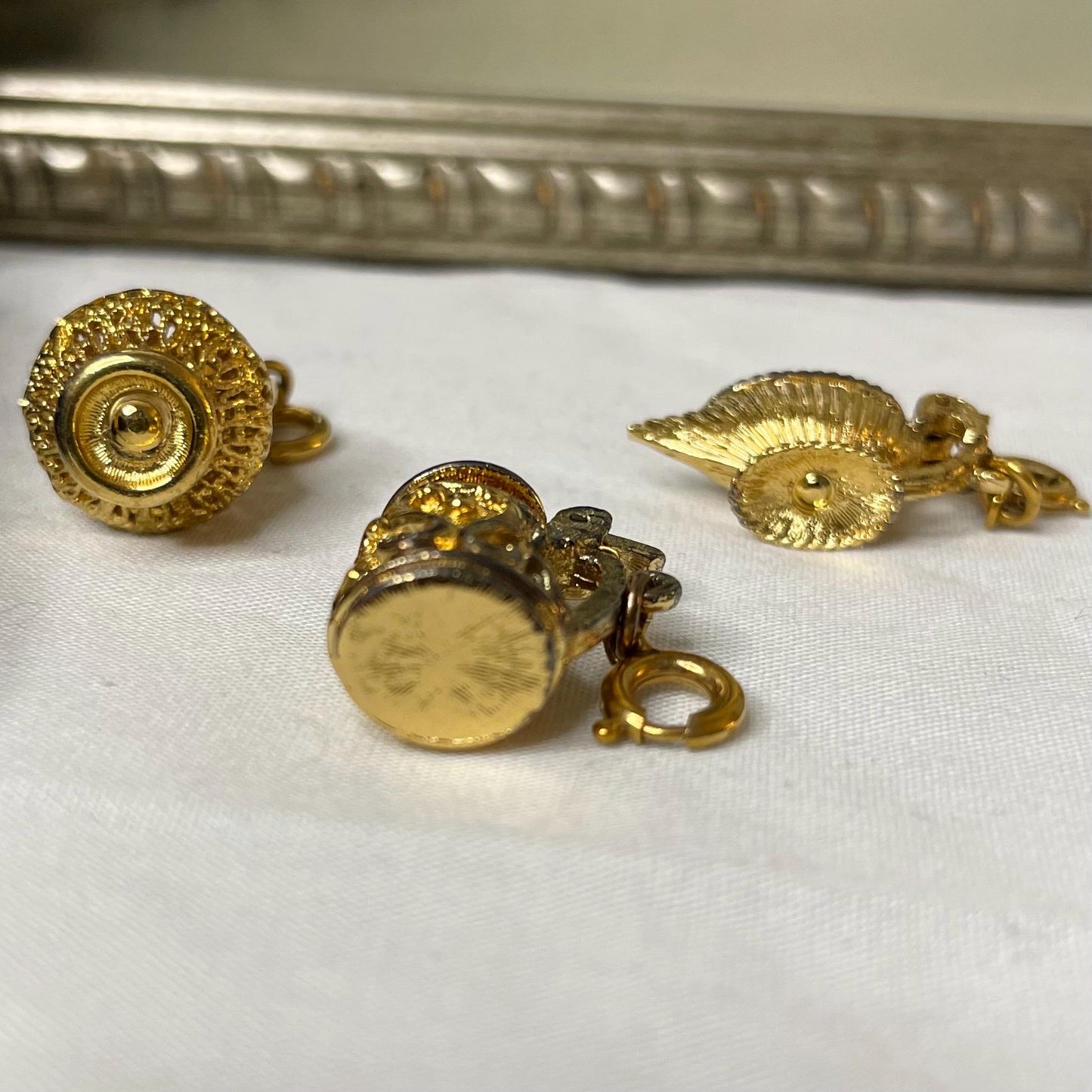 Gold Toned MONET Ornate Pitcher Charm With Filigree