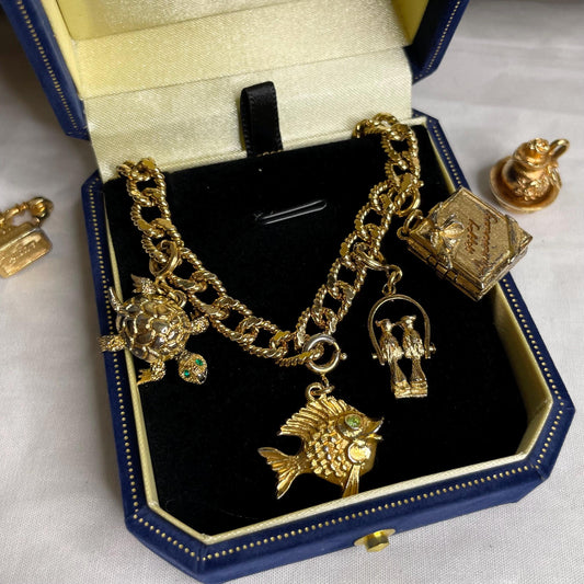 Gold Toned MONET "Happy Anniversary" Book Charm