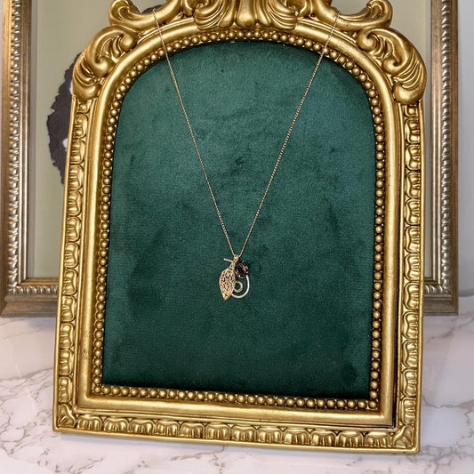 Vintage 14K Gold FILLED Smokey Quartz Pendant Necklace Signed AMCO - 15” Chain