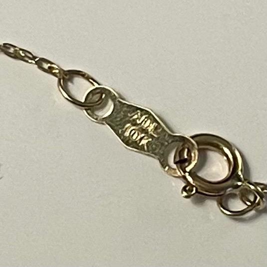 10k Solid Gold Diamond Heart Necklace - 18” Chain