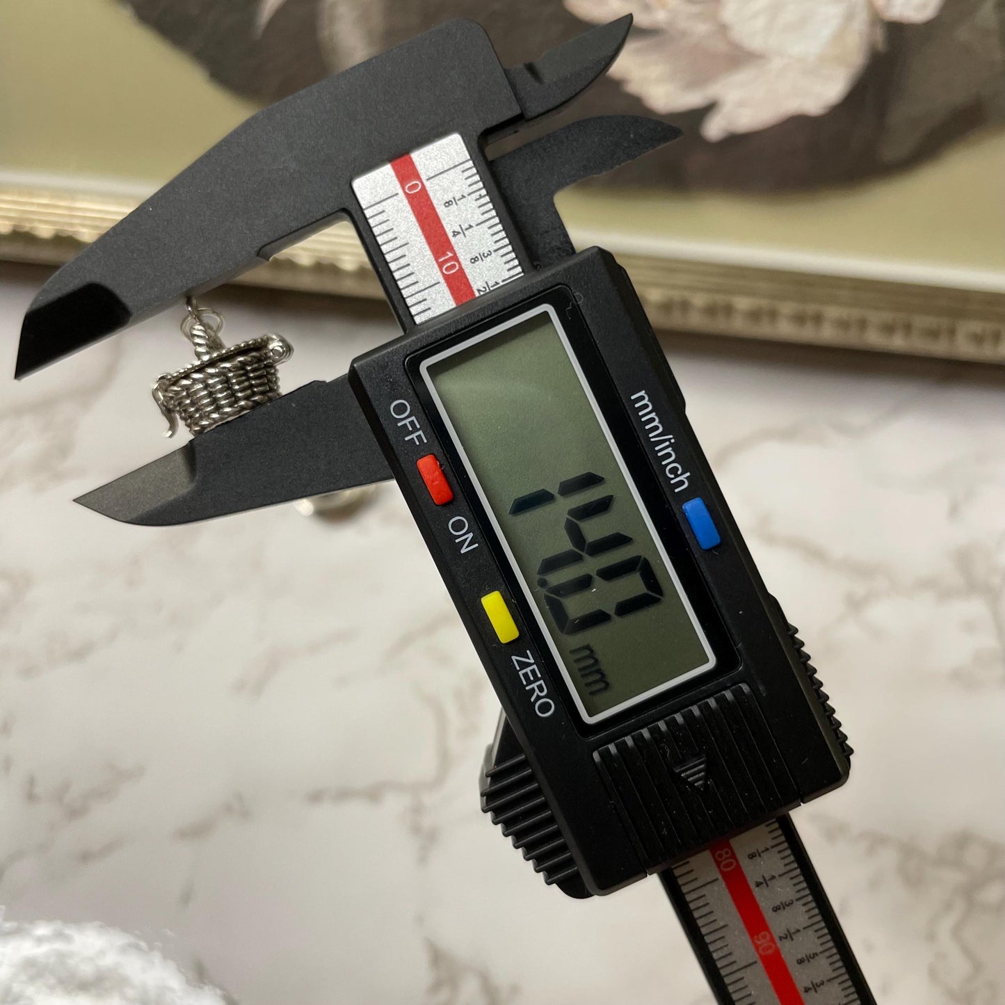 925 Sterling Silver Picnic Basket Charm Moveable