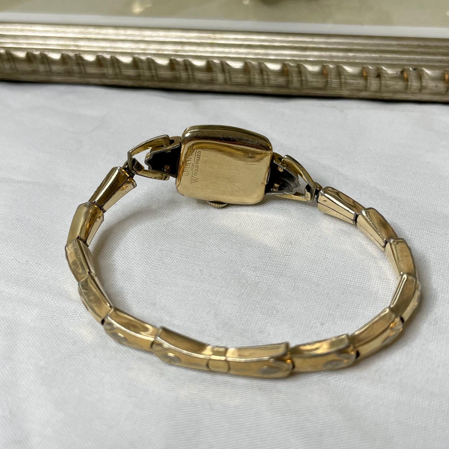 10K Gold FILLED Gruen Ladies Watch 6” NON WORKING