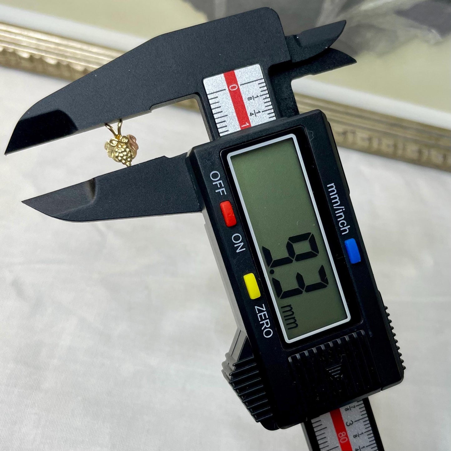 10k Solid Gold Dainty Three-Toned Grapes Pendant