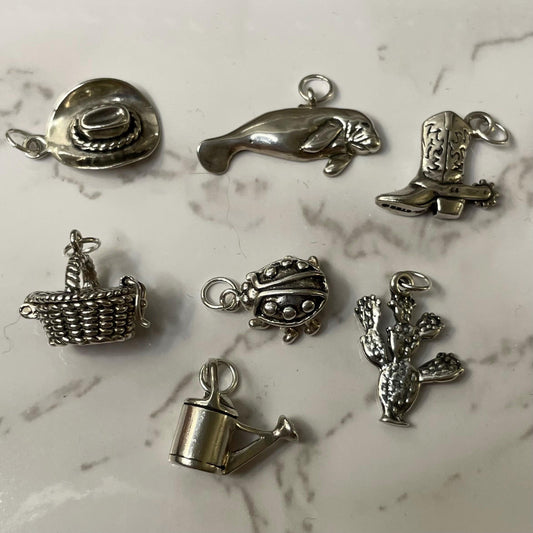 925 Sterling Silver Cowboy Hat Charm