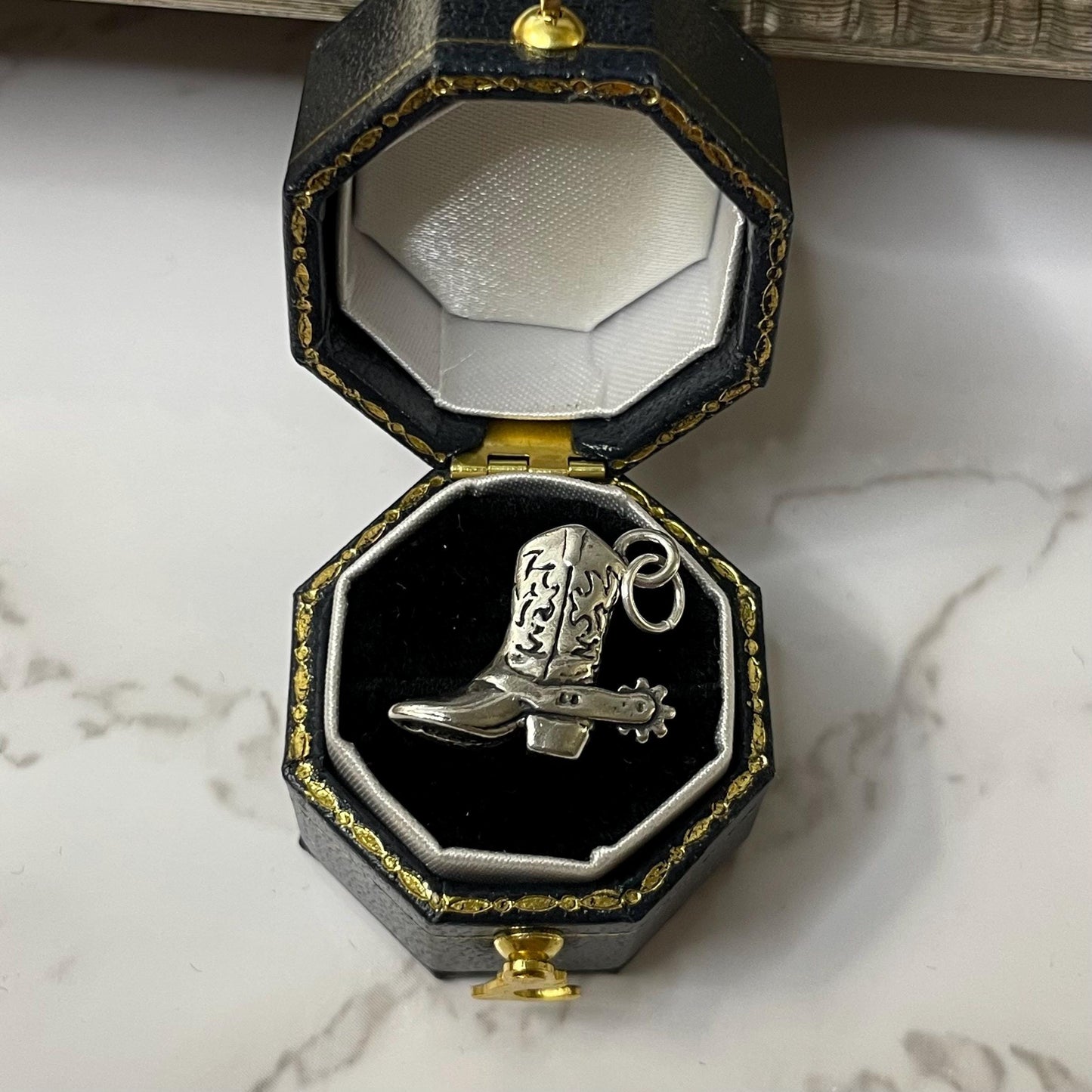 925 Sterling Silver Cowboy Boot Charm