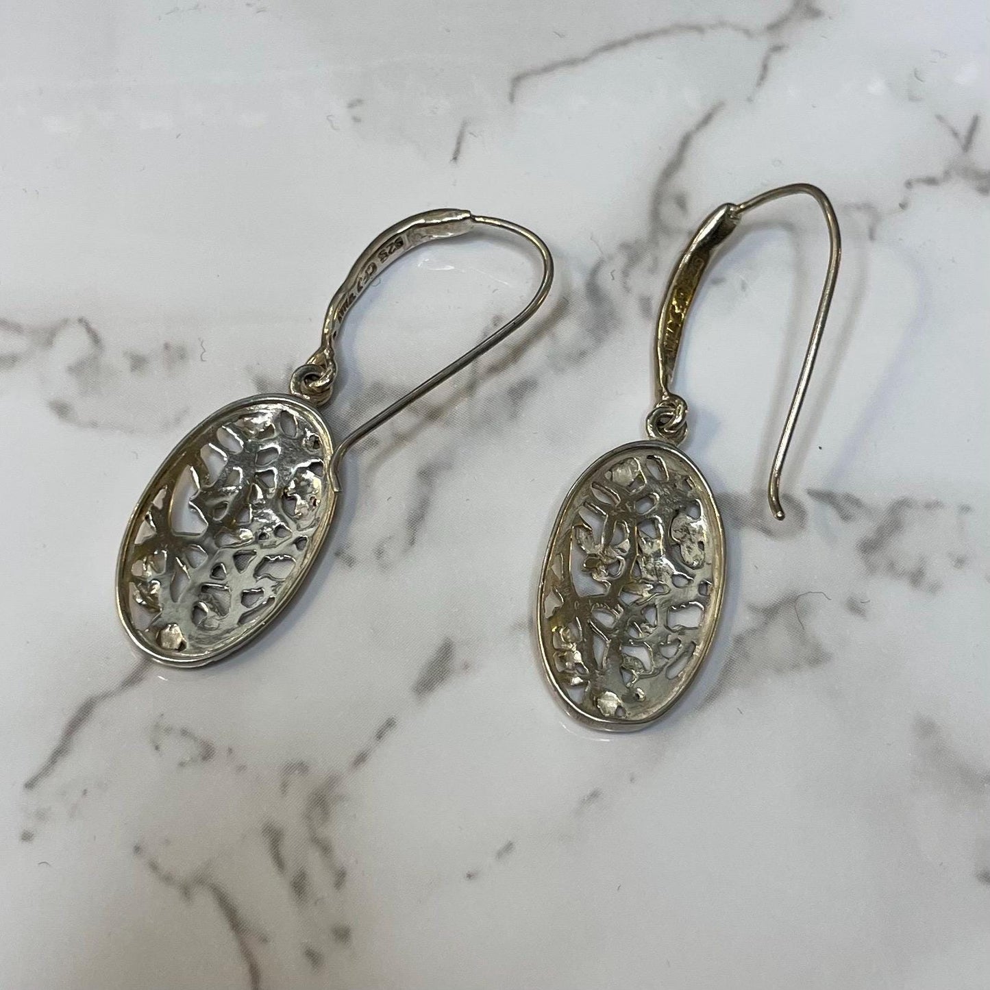 Vintage 925 Sterling Silver Filigree Earrings