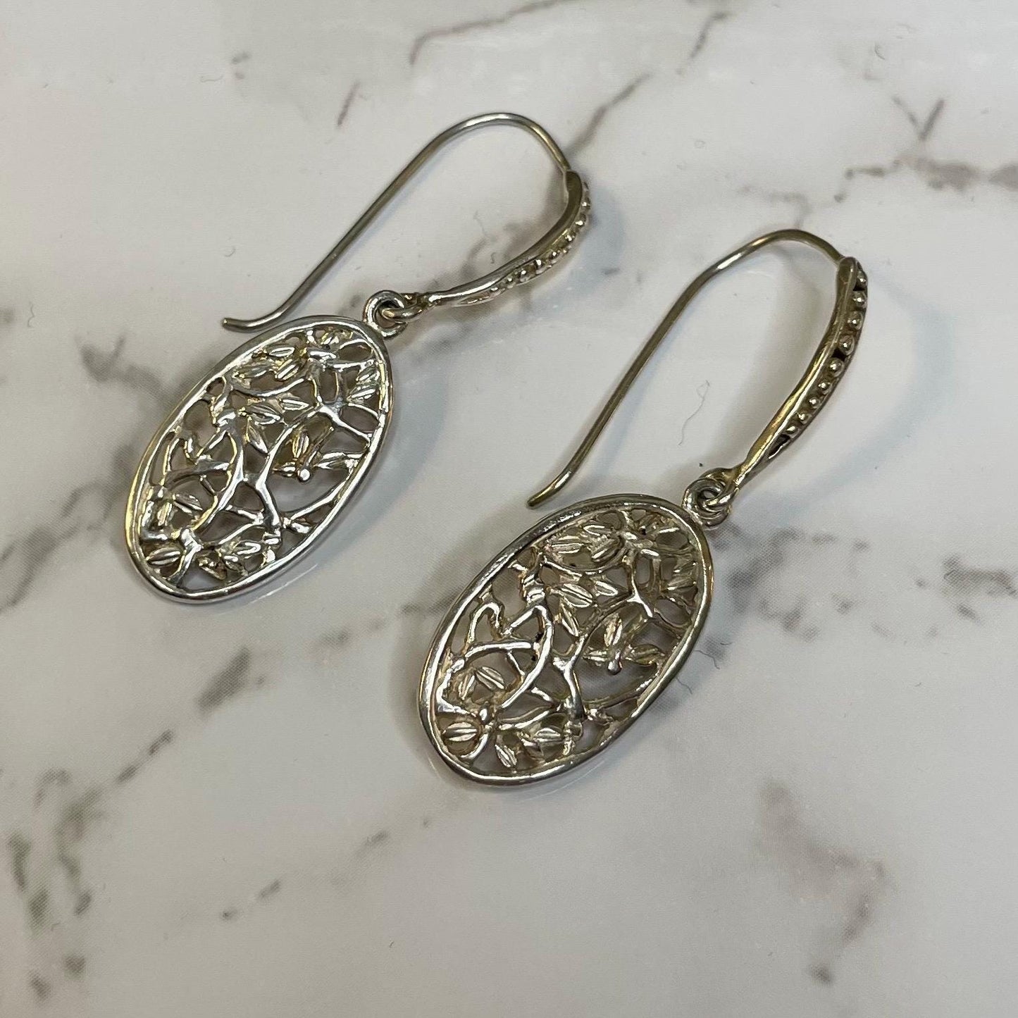 Vintage 925 Sterling Silver Filigree Earrings