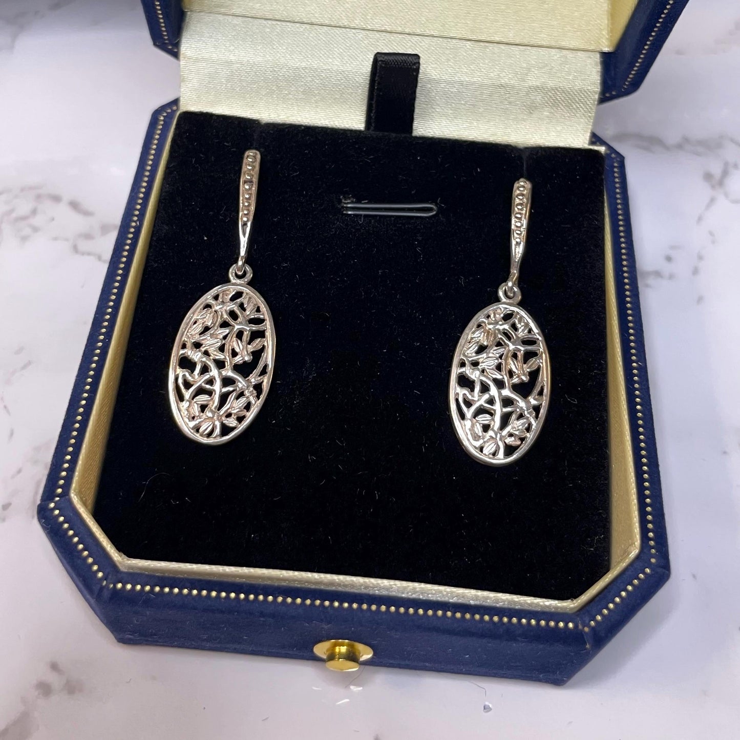 Vintage 925 Sterling Silver Filigree Earrings