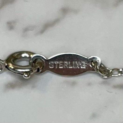 Vintage 925 Silver Mother of Pearl Cameo Pendant Necklace - 16” Long