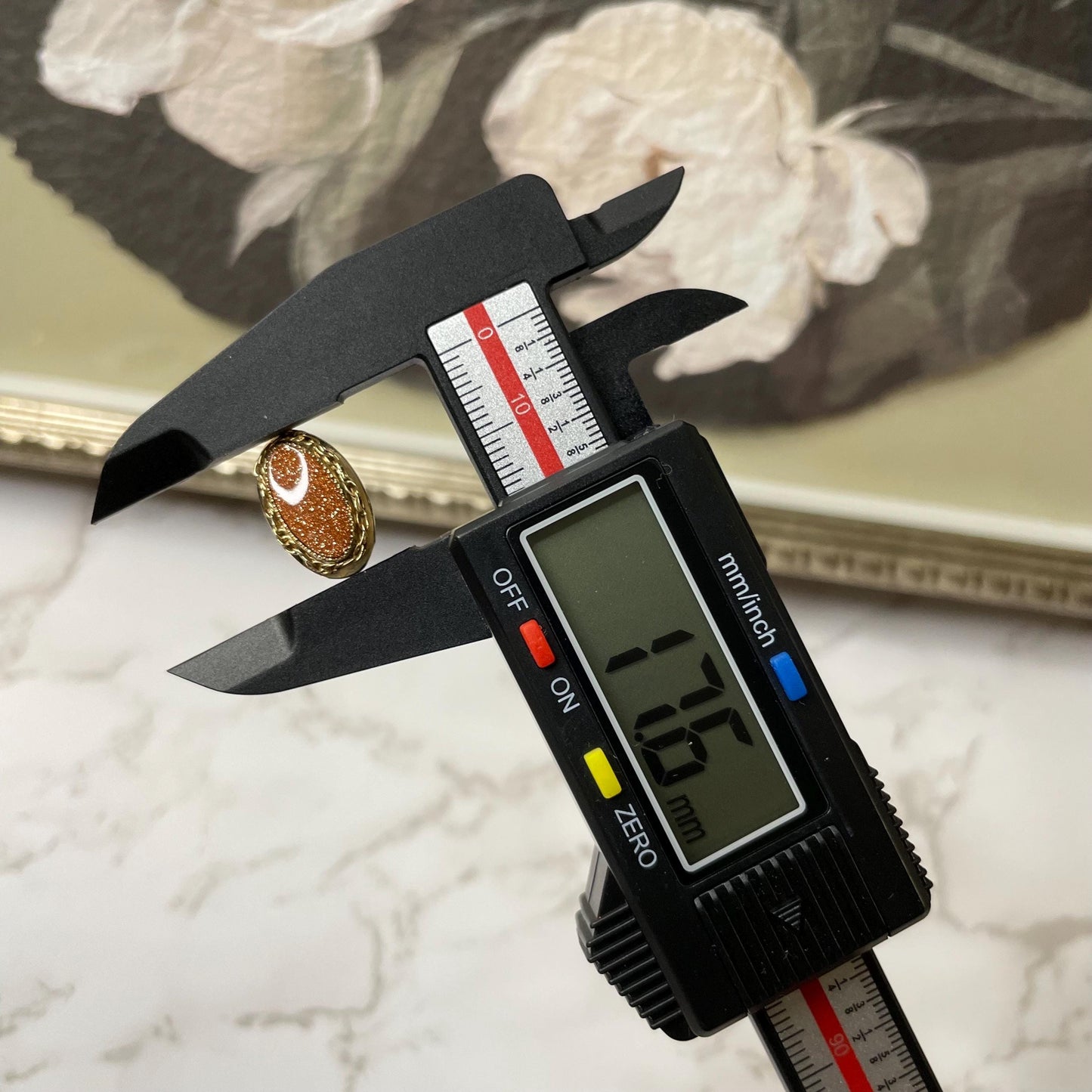 12K Gold FILLED Sunstone Screwback Earrings