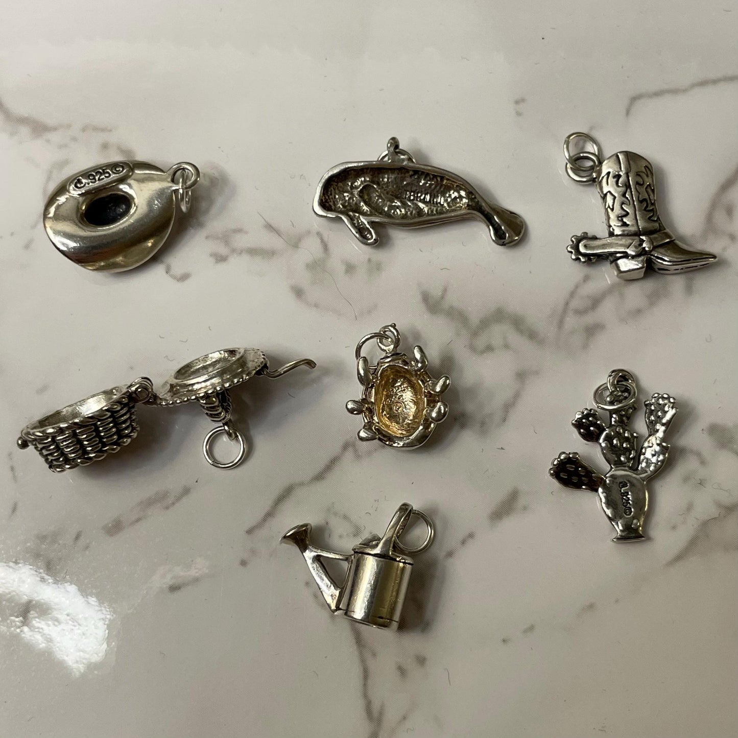 925 Sterling Silver Cowboy Hat Charm