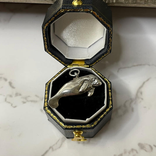 925 Sterling Silver Manatee Charm