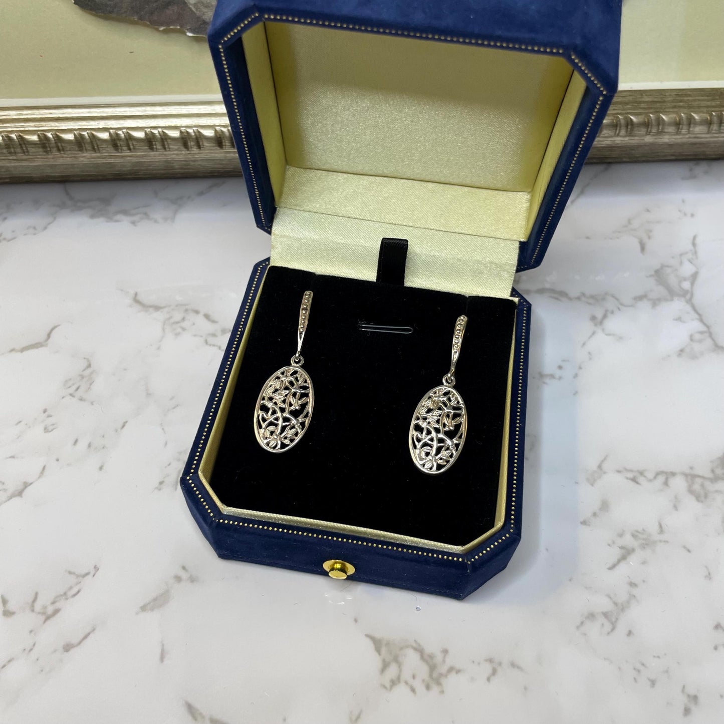 Vintage 925 Sterling Silver Filigree Earrings